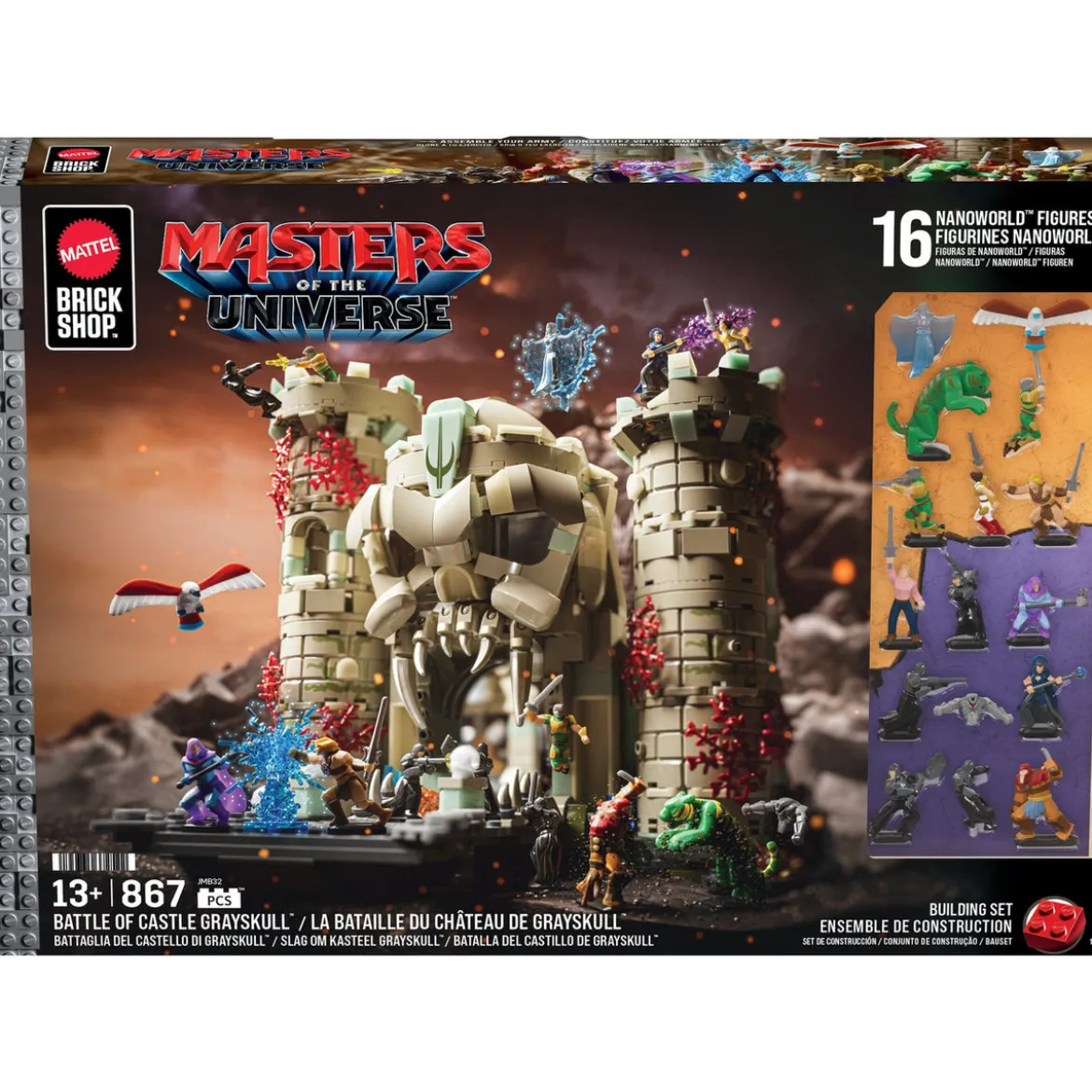 Masters of the Universe Mattel Brick Shop Bauset Castle