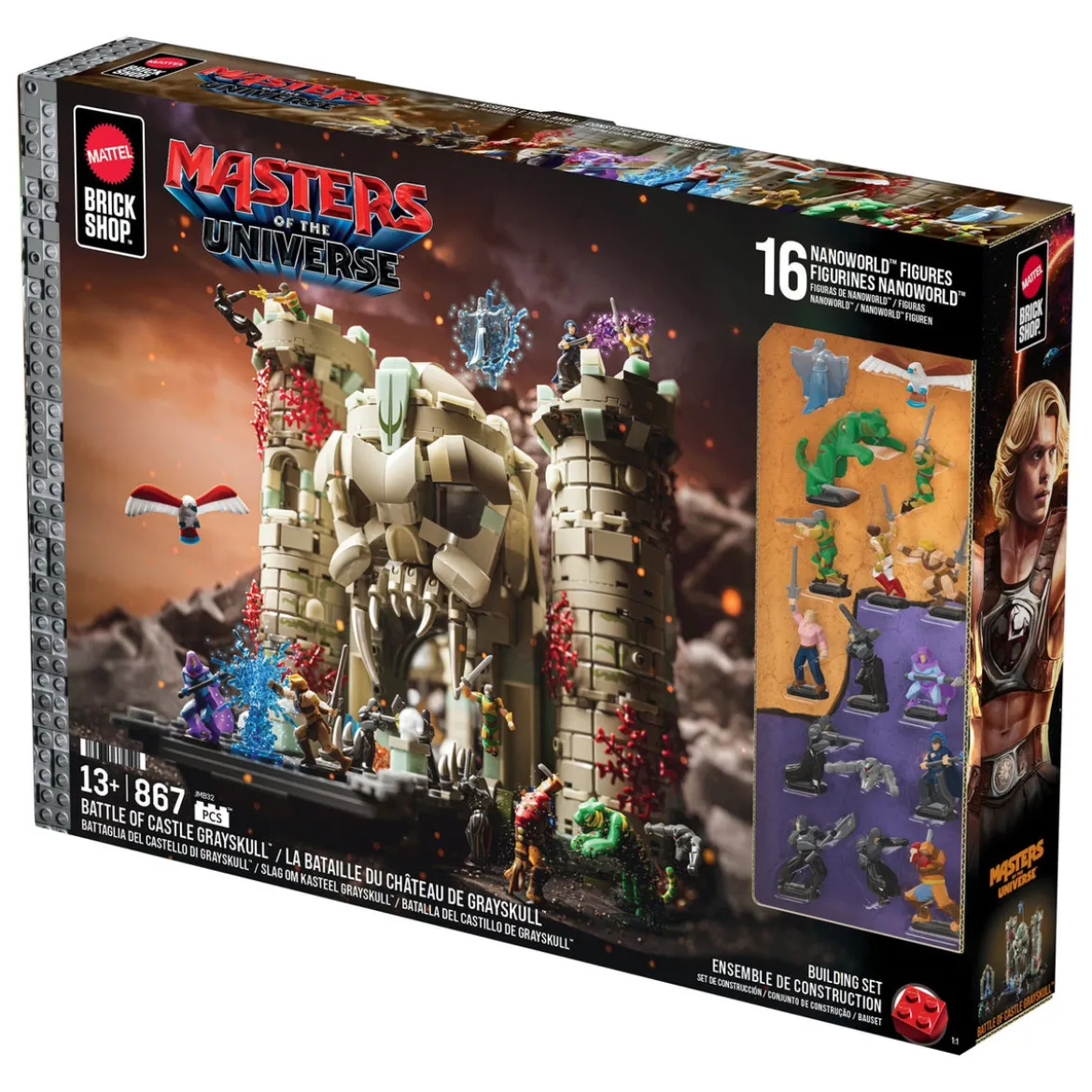 Masters of the Universe Mattel Brick Shop Bauset Castle