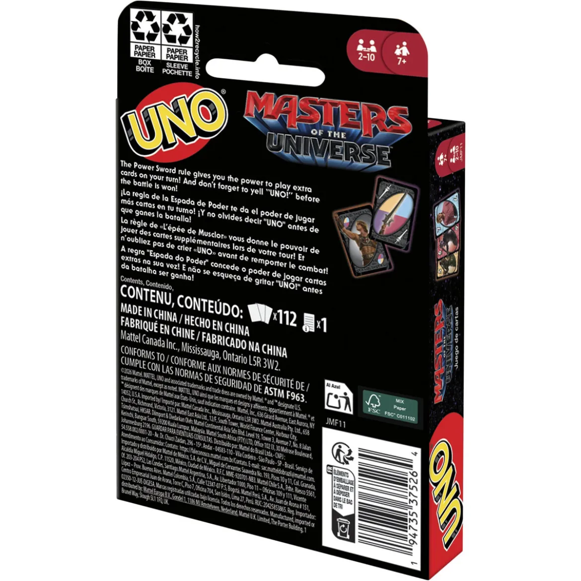 Masters of the Universe 2026 Movie UNO Kartenspiel