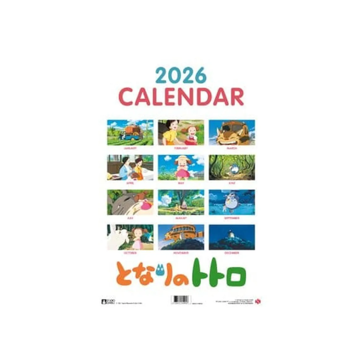 Mein Nachbar Totoro Kalender 2026 *Englische Version*