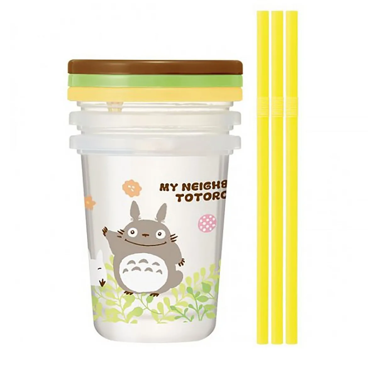 Mein Nachbar Totoro - Totoro Becher mit Strohhalm 3er Set