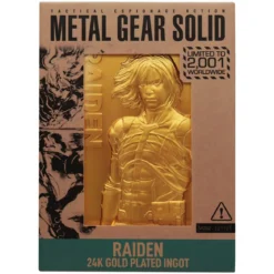 Metal Gear Solid 2 Metallbarren Raiden 24k Gold Plated Limited Edition