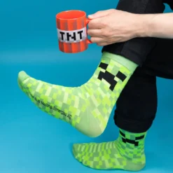 Minecraft - Creeper Socken und TNT Tasse Set