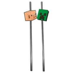Minecraft - Creeper und Pig Strohhalme 2er Set