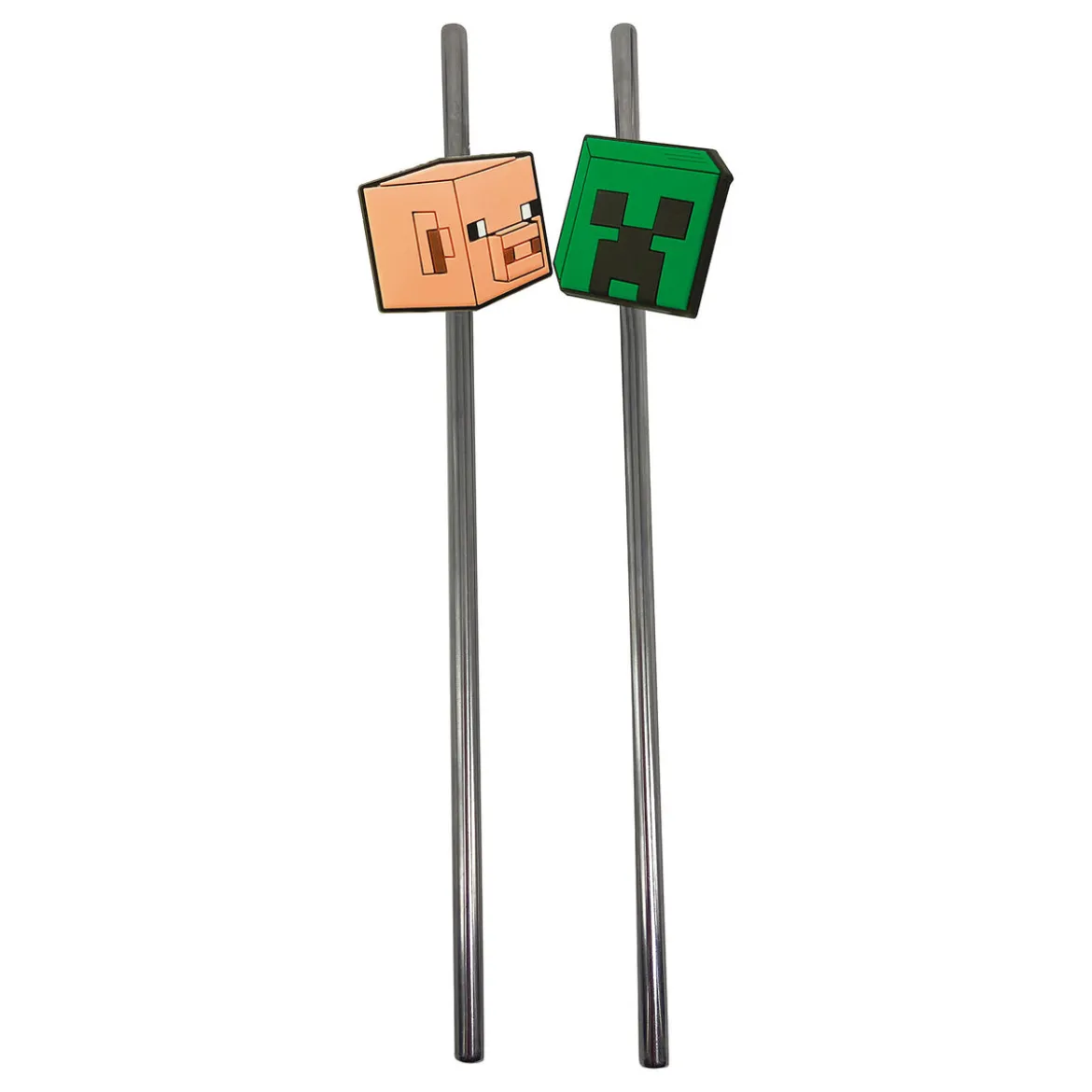 Minecraft - Creeper und Pig Strohhalme 2er Set