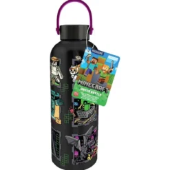 Minecraft Maskottchen Metall Trinkflasche mit Trageschlaufe