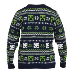 Minecraft - Pattern Strickpullover blau