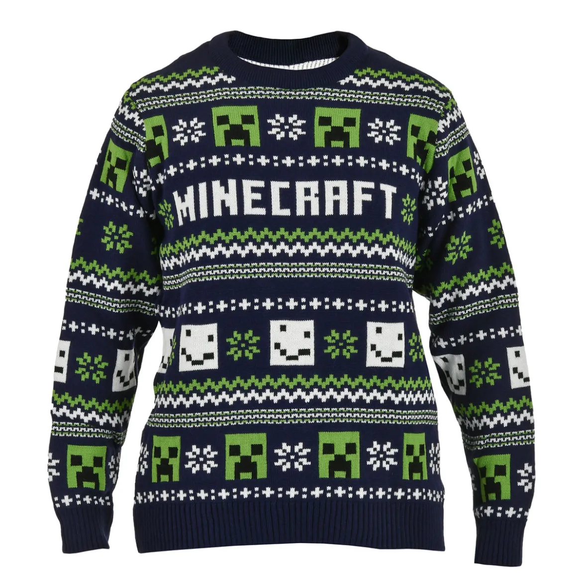 Minecraft - Pattern Strickpullover blau