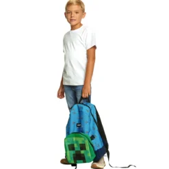Minecraft - Sword & Axe Rucksack mit Creeper Mini Bag