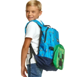 Minecraft - Sword & Axe Rucksack mit Creeper Mini Bag