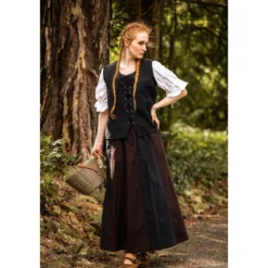 Mittelalter Baumwollweste Franziska schwarz