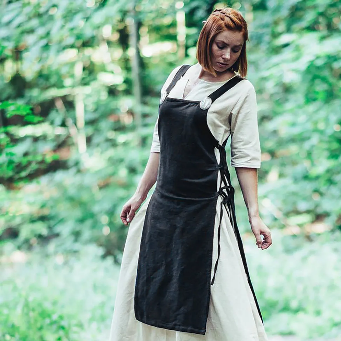 Mittelalter Überkleid Aleiga schwarz