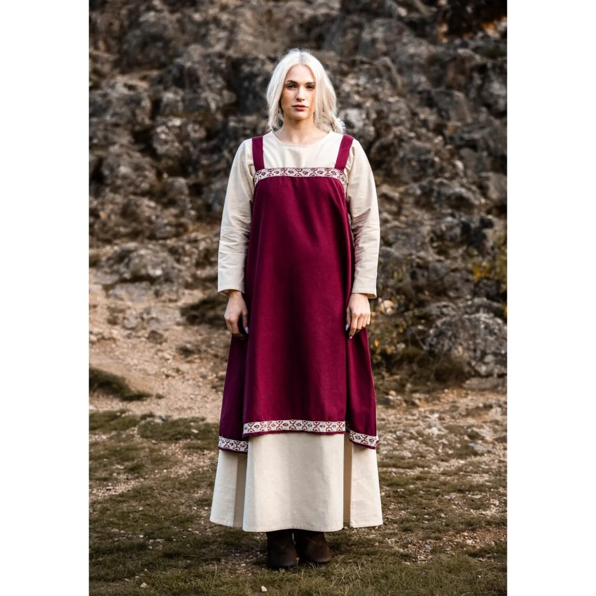 Mittelalter Überkleid Halla rot