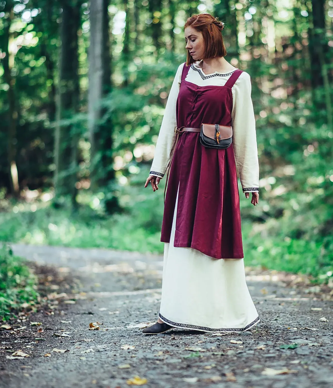 Mittelalter Überkleid Inka rot