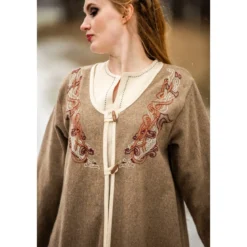 Mittelalter Birka Mantel Skadi beige