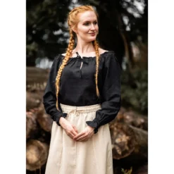 Mittelalter Bluse Edith schwarz