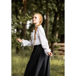 Mittelalter Bluse Edith weiß