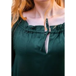 Mittelalter Bluse Kurzarm Vera grün