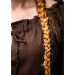 Mittelalter Bluse Kurzarm Vera dunkelbraun