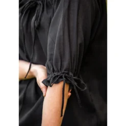 Mittelalter Bluse Kurzarm Vera schwarz