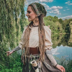 Mittelalter Bluse Kurzarm Vera hanf