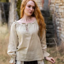 Mittelalter Bluse mit Schnürung