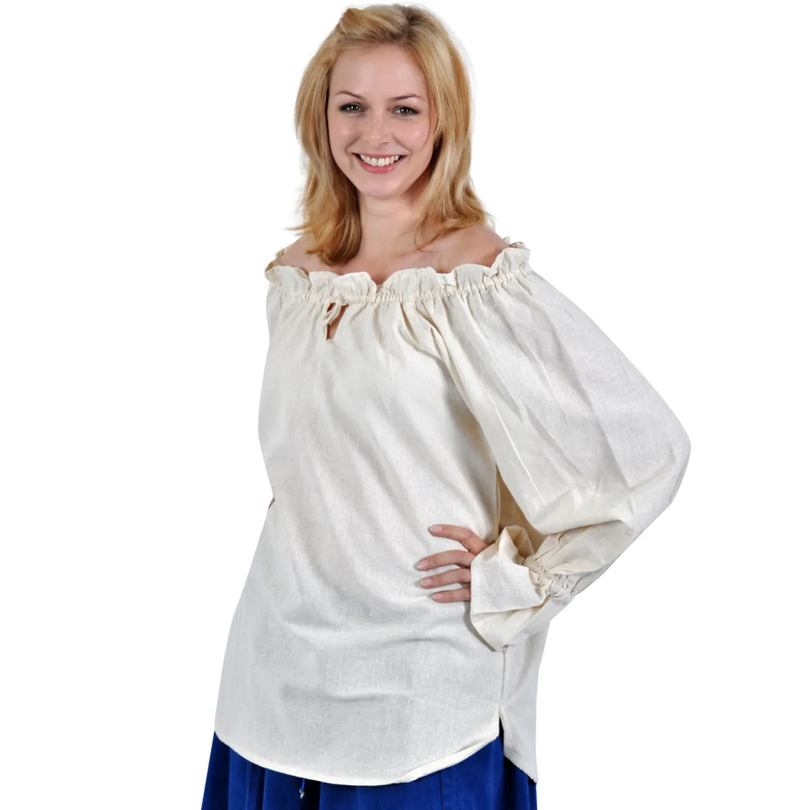 Mittelalter Bluse Morgan beige