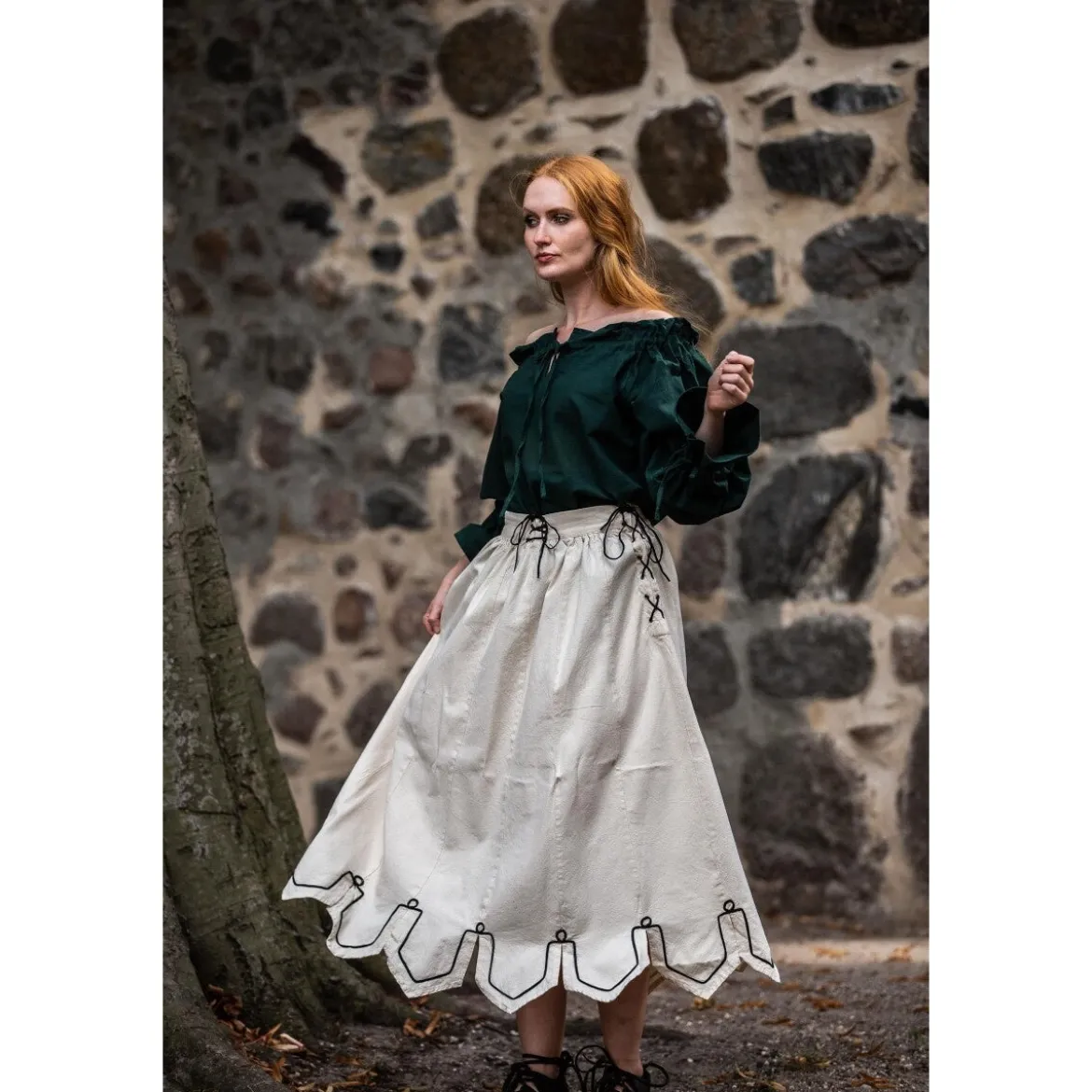 Mittelalter Bluse Morgan grün