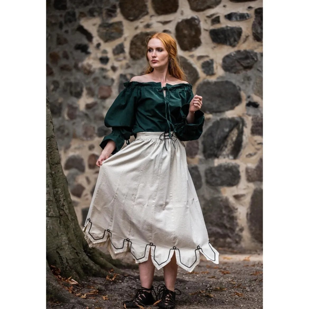 Mittelalter Bluse Morgan grün