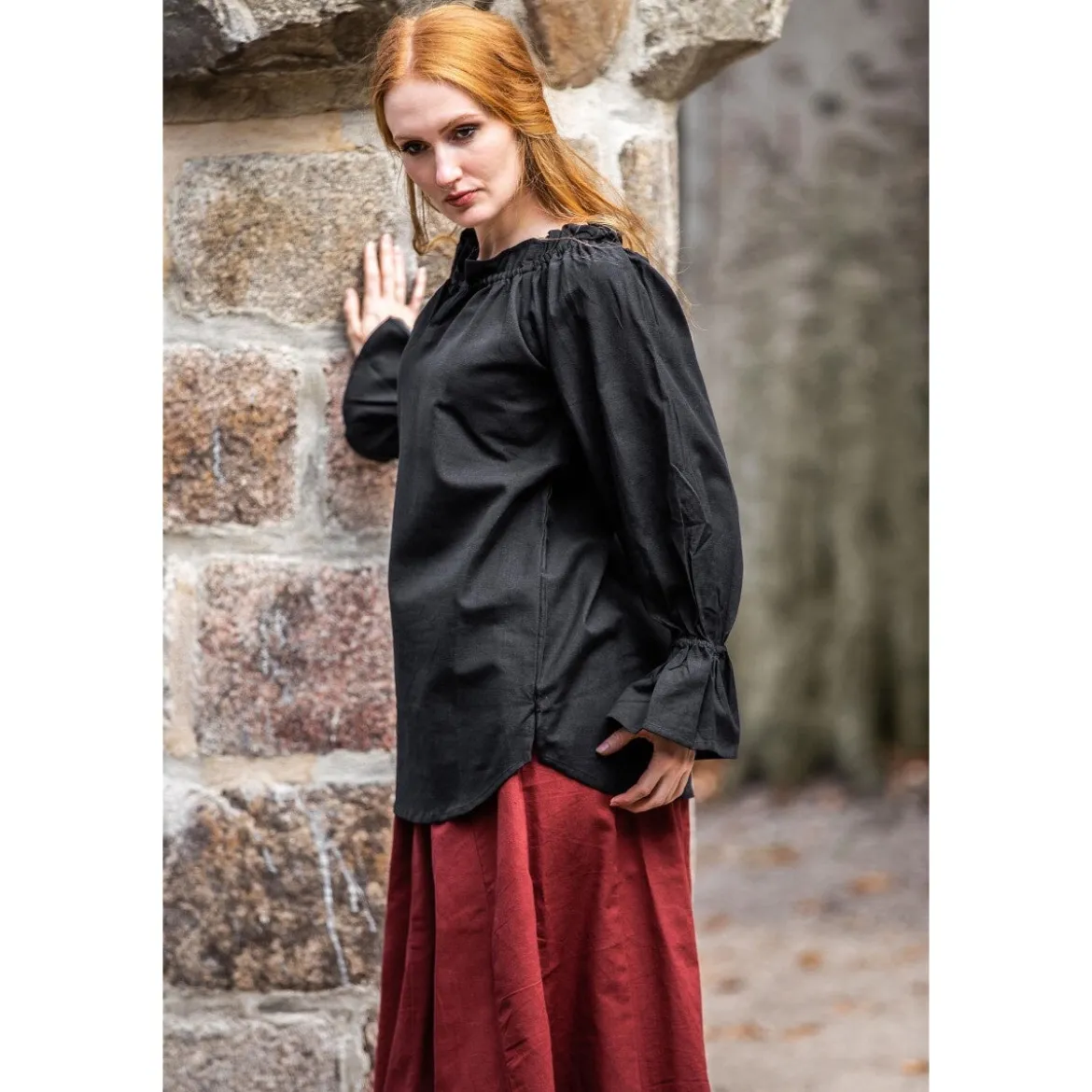 Mittelalter Bluse Morgan schwarz