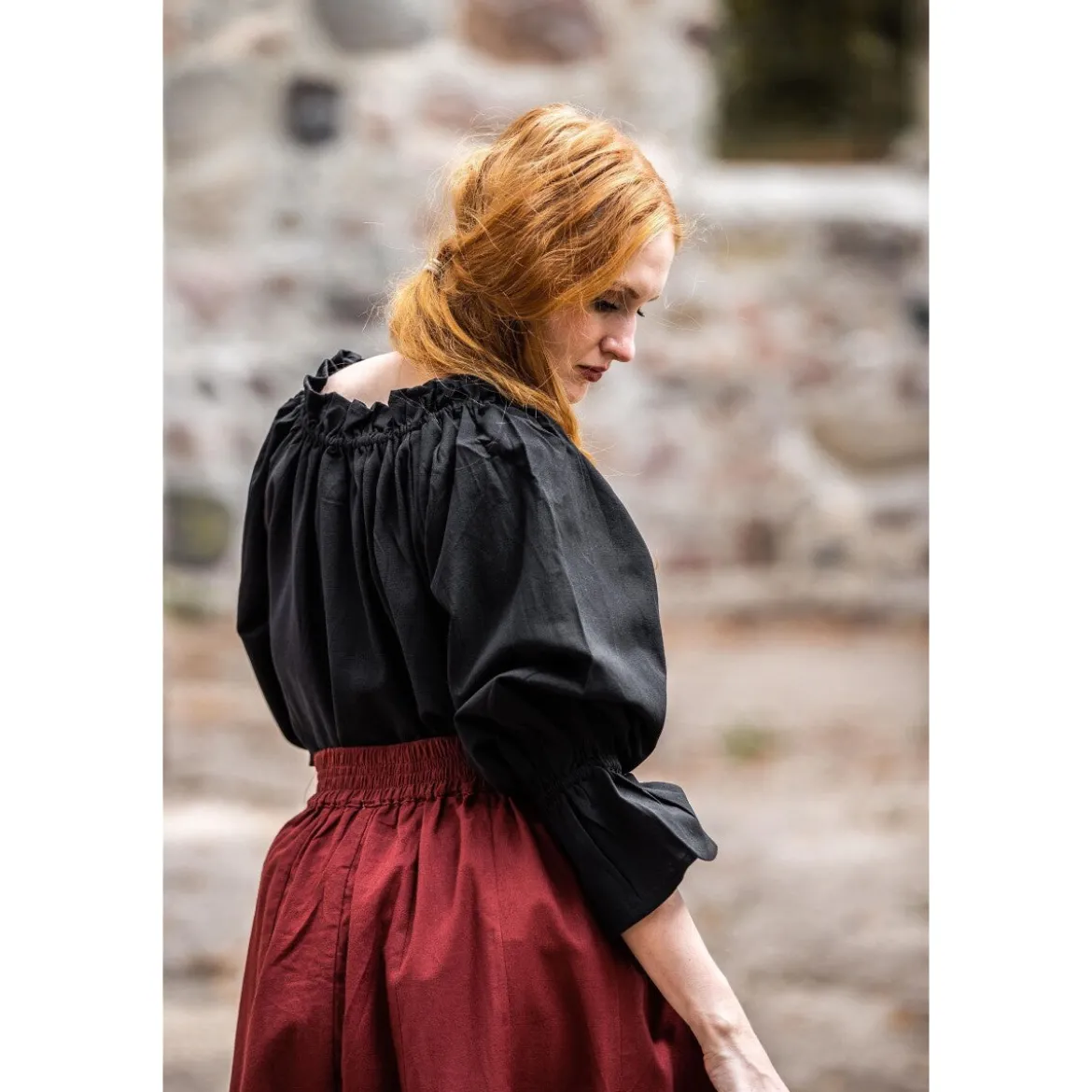 Mittelalter Bluse Morgan schwarz