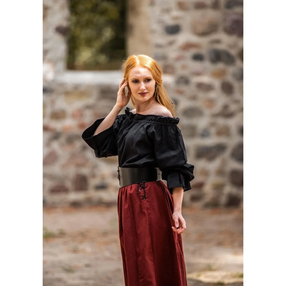 Mittelalter Bluse Morgan schwarz