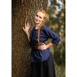 Mittelalter Bluse Tilda blau