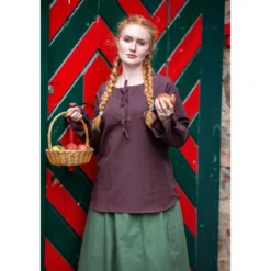 Mittelalter Bluse Tilda braun