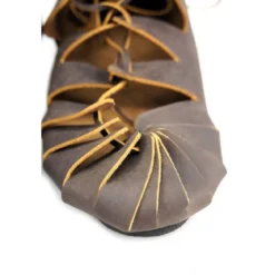 Mittelalter Bundschuhe aus Nubukleder braun