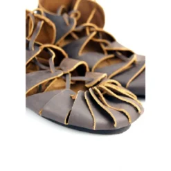Mittelalter Bundschuhe aus Nubukleder braun