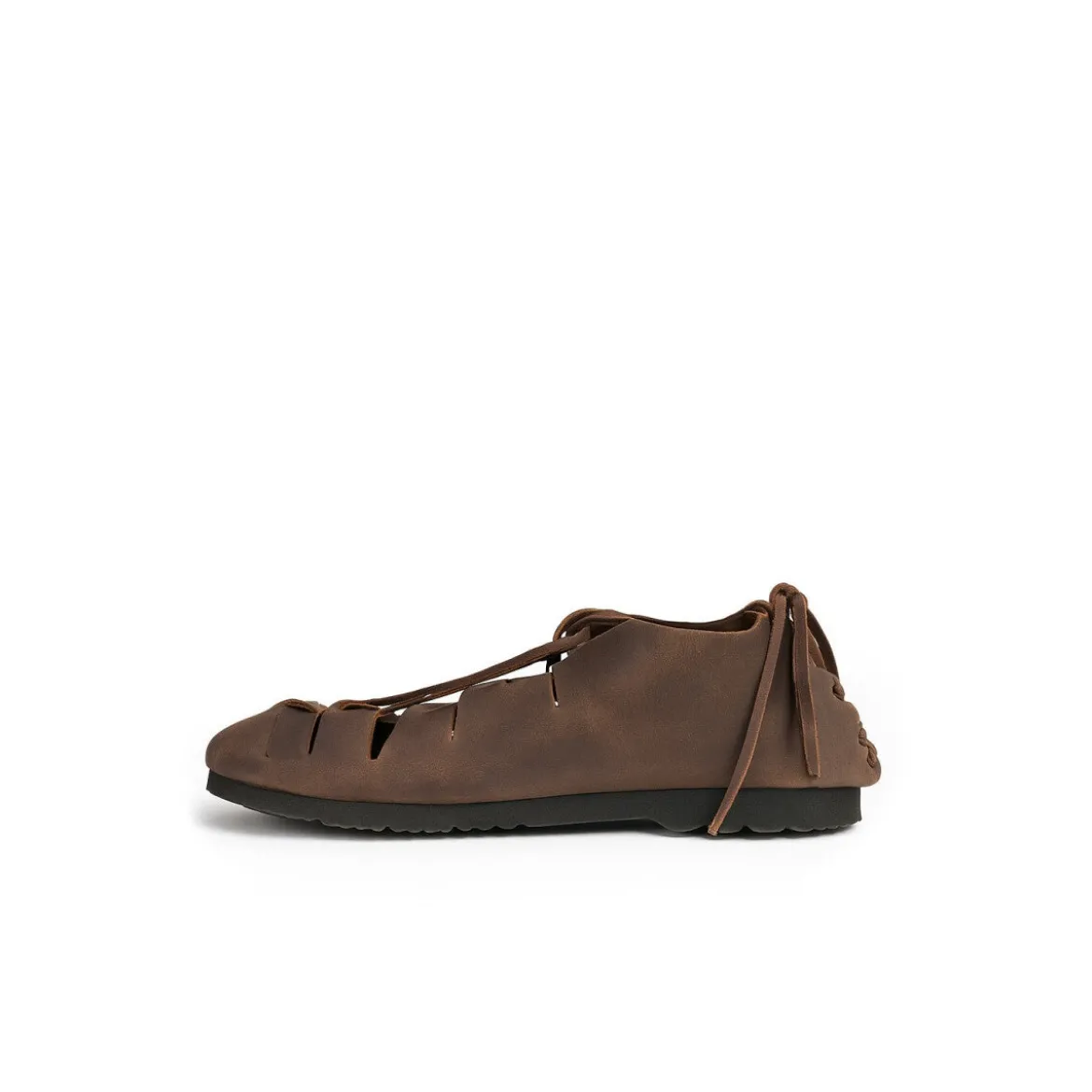 Mittelalter Bundschuhe aus Nubukleder braun