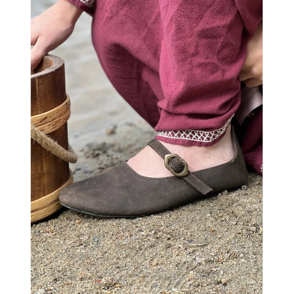 Mittelalter Damenschuhe Rieke braun
