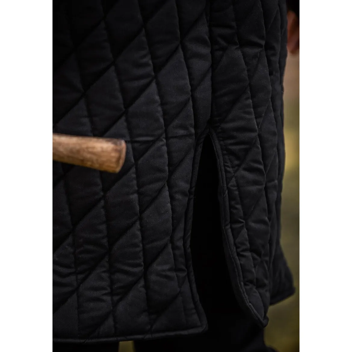 Mittelalter Gambeson Nils schwarz