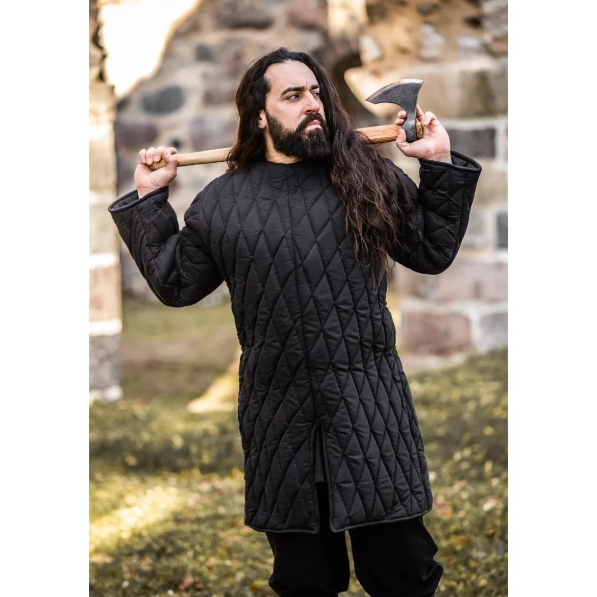 Mittelalter Gambeson Nils schwarz