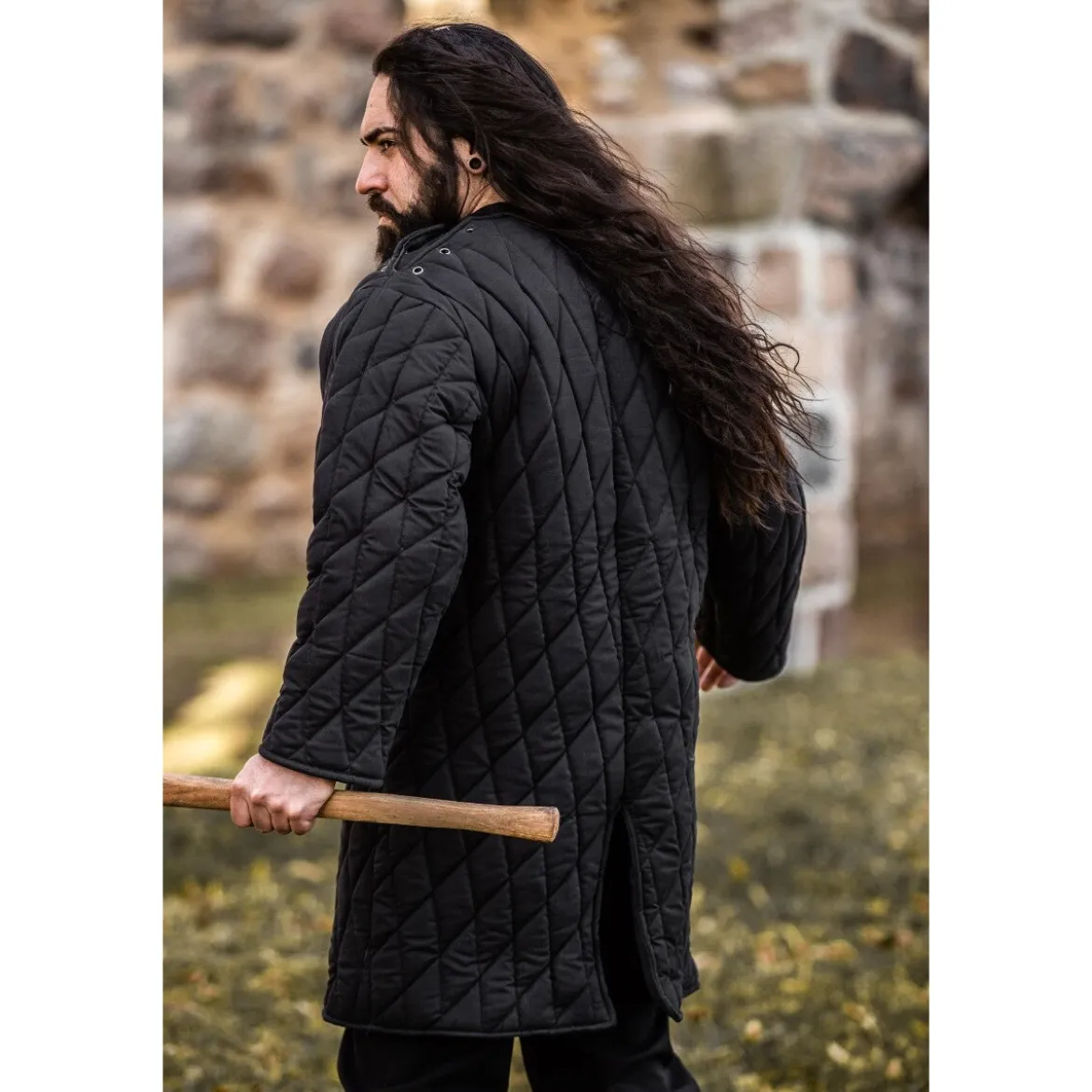 Mittelalter Gambeson Nils schwarz