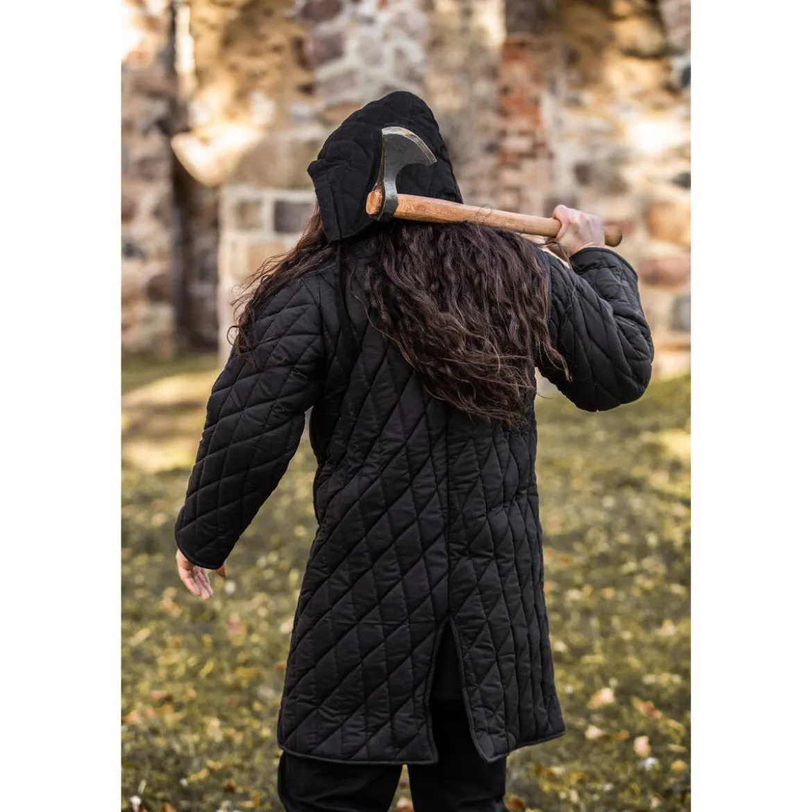 Mittelalter Gambeson Nils schwarz
