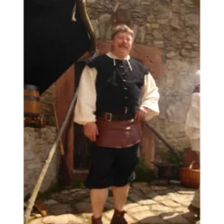 Mittelalter Gefütterter Samtwams Heinrich schwarz