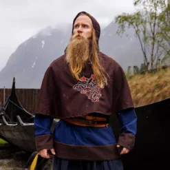 Mittelalter Gugel Bjomolf braun
