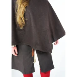 Mittelalter Gugel Egill mit Stickerei braun