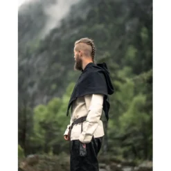 Mittelalter Gugel Halfdan schwarz