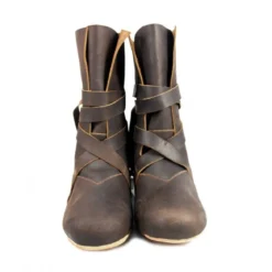 Mittelalter Haithabu Stiefel mit Ledersohle Sjur braun