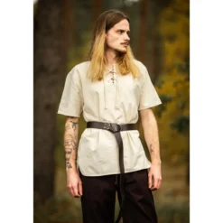 Mittelalter Hemd Erhart Kurzarm beige