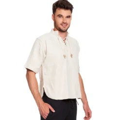 Mittelalter Hemd Erik Kurzarm beige