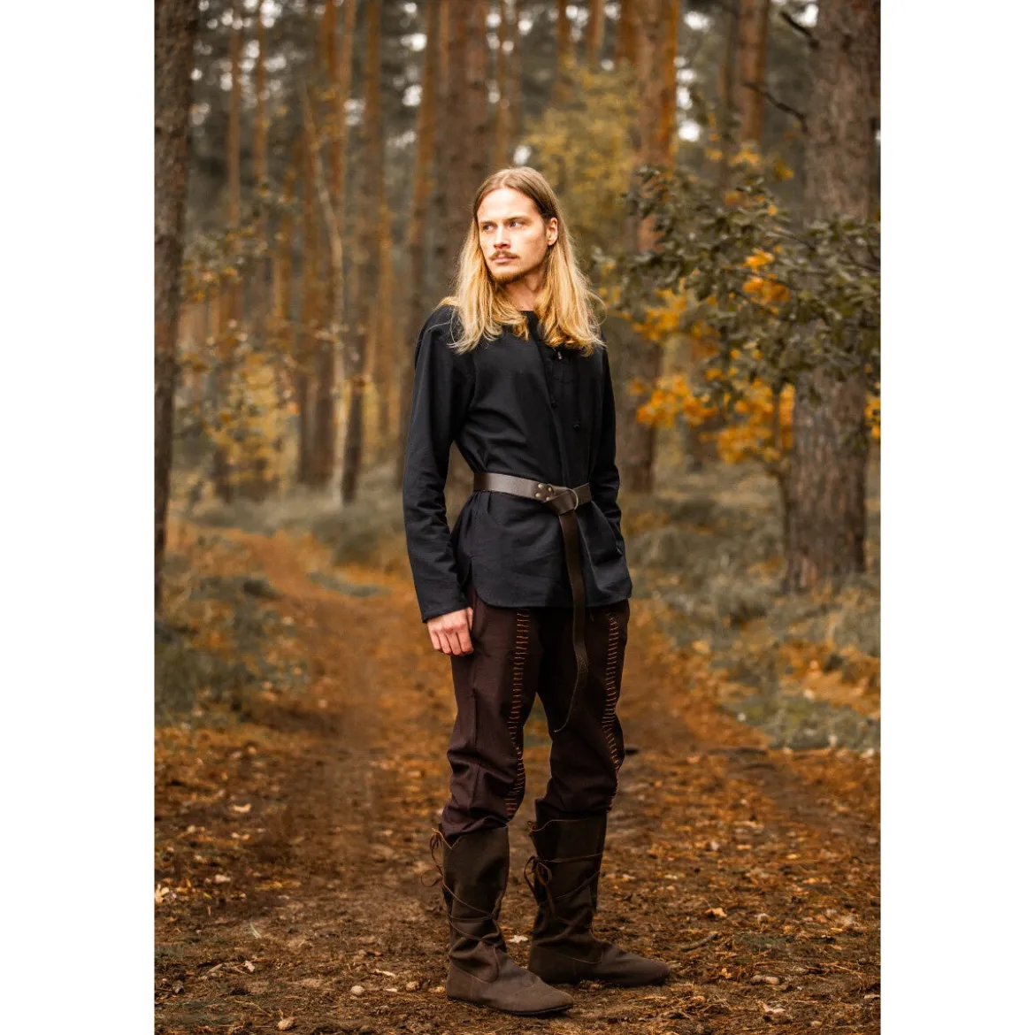 Mittelalter Hemd Otto schwarz